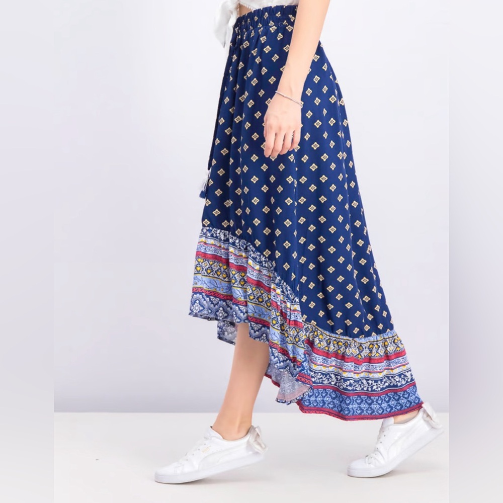 Ultra Flirt Printed Desert Spice High-low Skirt